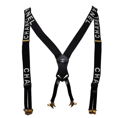 white chanel suspenders|saks Chanel suspenders.